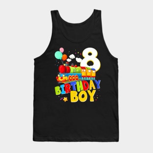 8Th Birthday Train Boys 8 Years Old Im Eight Tank Top